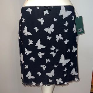 Wild Fable Black Butterfly Skirt Size Medium.